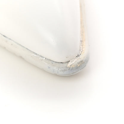 Prada Spazzolato Triangle Logo Pointed Toe Slingback Flats 37 White 10 of 12