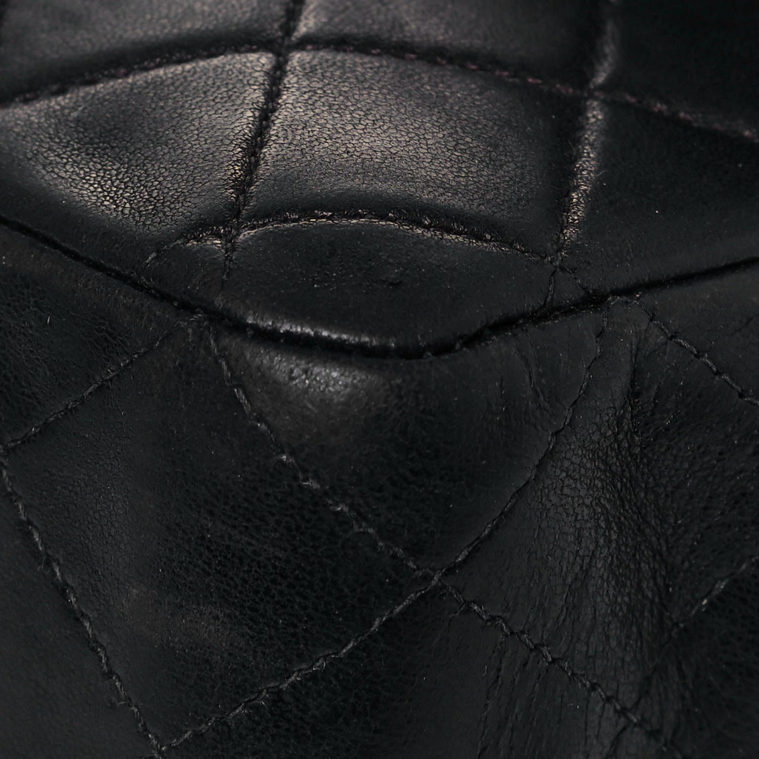 Chanel Lambskin Quilted Medium Double Flap Black 10 of 21