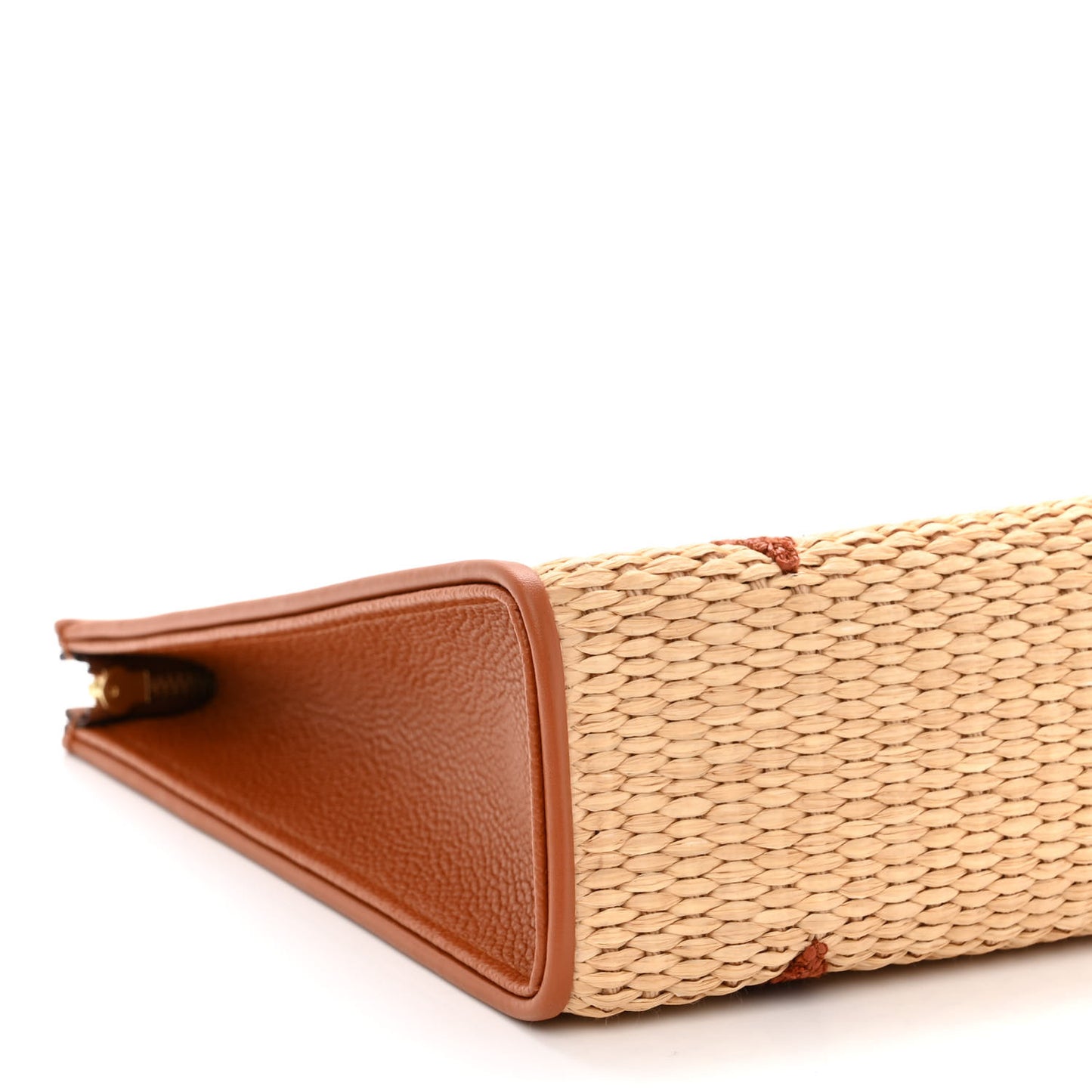 Raffia Monogram Giant Toiletry Pouch 26 Tan