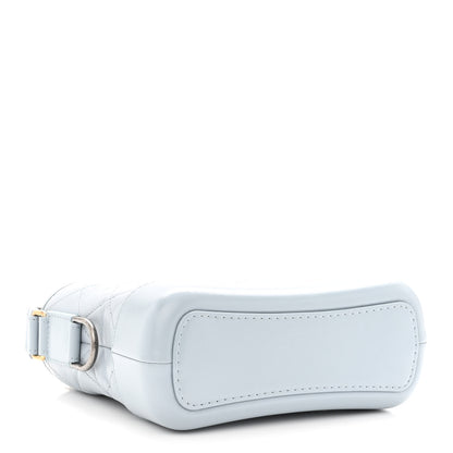 Chanel Aged Calfskin Quilted Small Gabrielle Hobo Light Blue 4 of 10