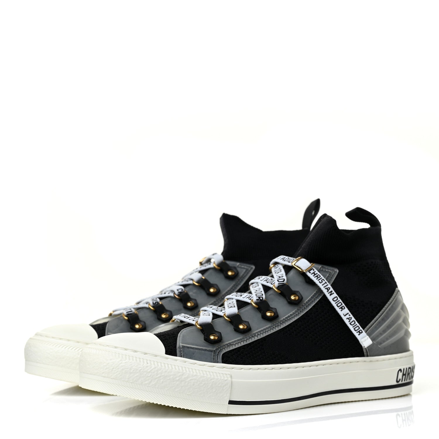 Christian Dior Technical Mesh Cannage Womens Walk'n Dior High Top Sneakers 41.5 Black 3 of 7