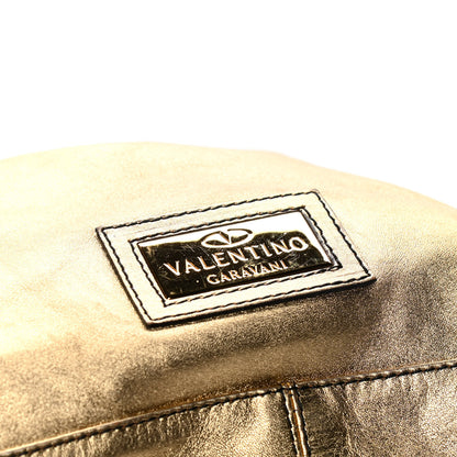 Valentino Garavani Metallic Calfskin Small Nuage Bow Hobo Gold 11 of 11