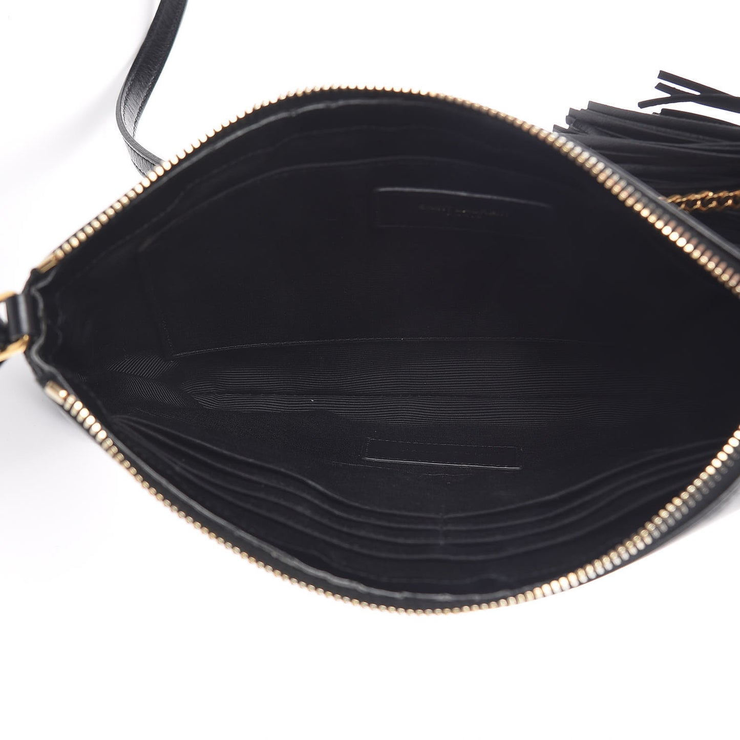 Calfskin Teen Monogram Crossbody Bag Black