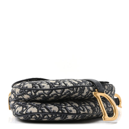 Christian Dior Oblique Saddle Bag Blue 4 of 10
