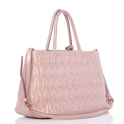 Miu Miu Vitello Shine Trapu Tote Mughetto 4 of 15