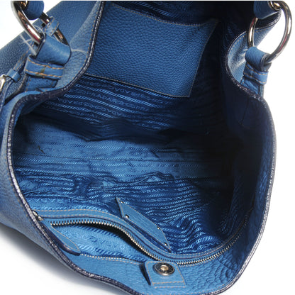 Prada Vitello Daino Hobo Cobalto 5 of 9
