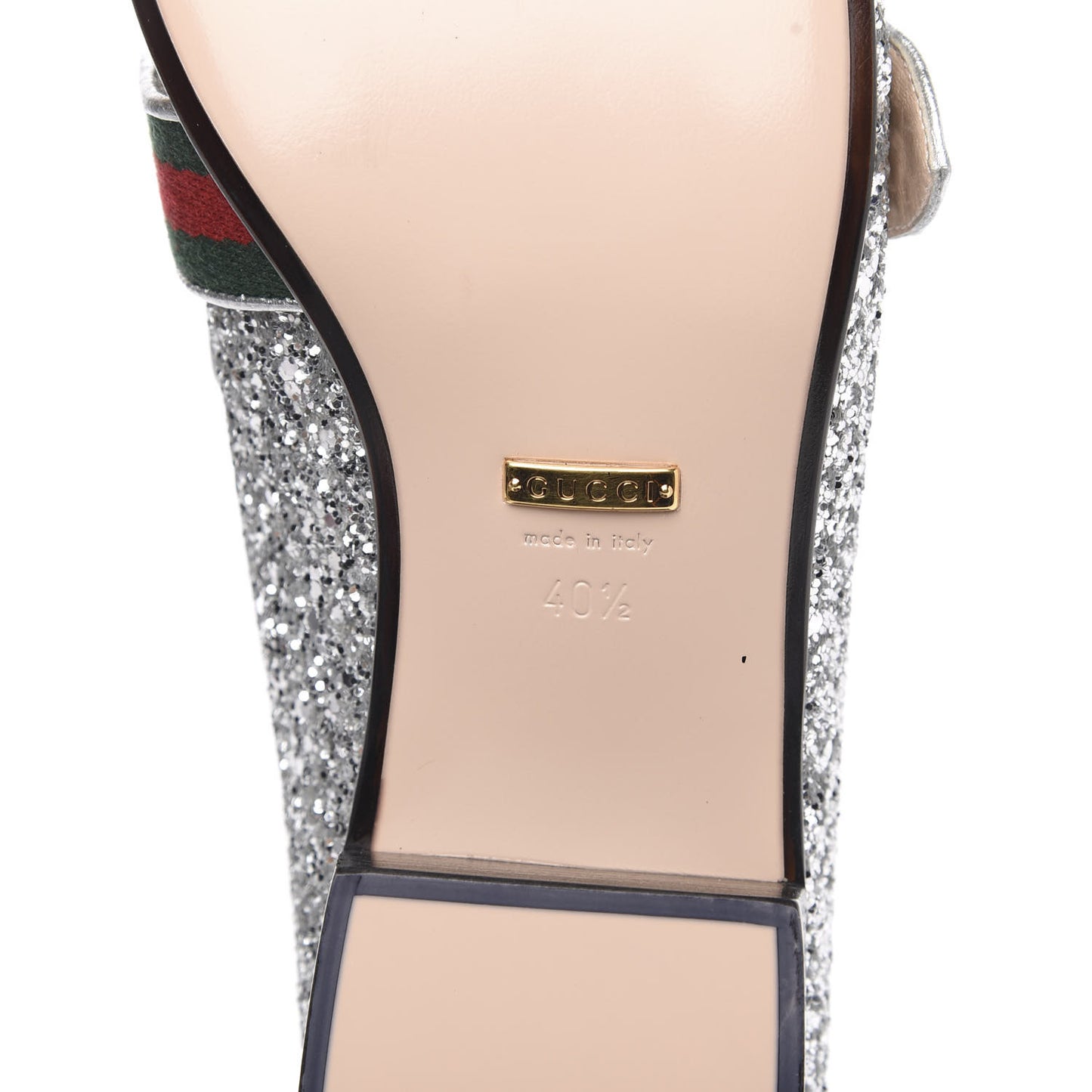 Glitter Web Peyton Loafers 40.5 Silver
