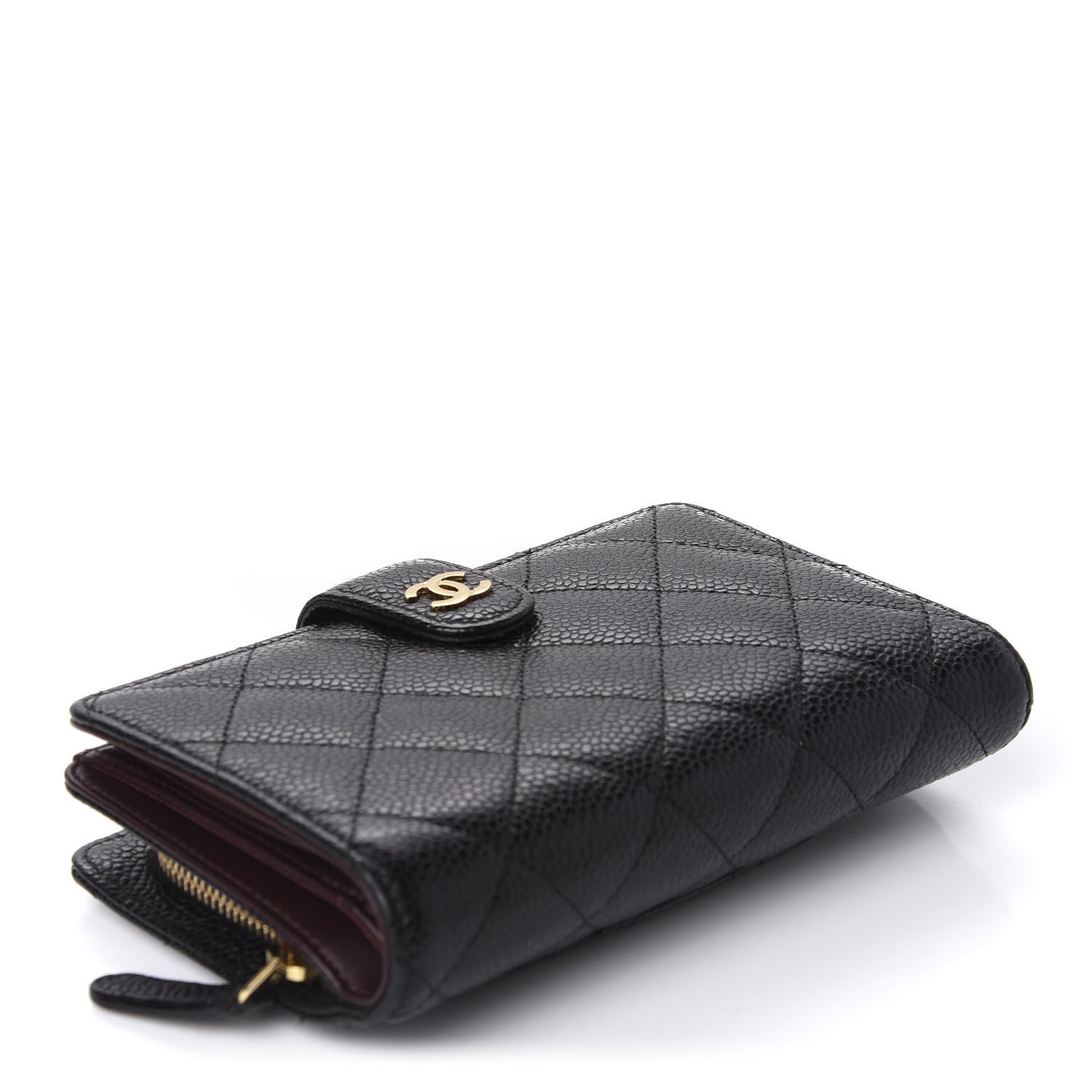 Chanel Caviar Quilted Zipped Pocket Wallet Black 4 of 9