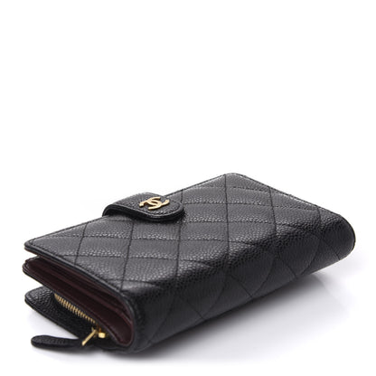 Chanel Caviar Quilted Zipped Pocket Wallet Black 4 of 9