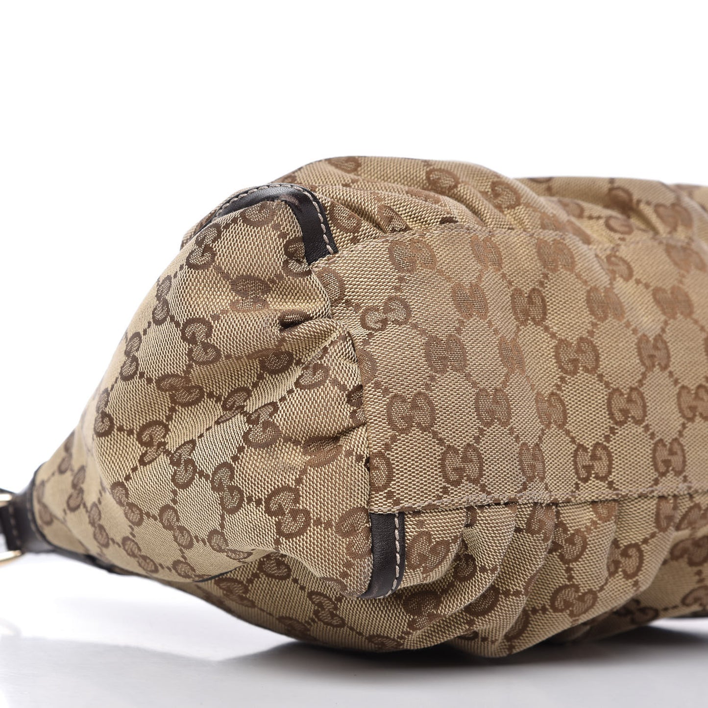 Monogram Medium D Gold Ring Hobo Dark Brown