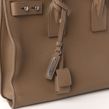 Saint Laurent Grained Calfskin Small Supple Sac De Jour Taupe 10 of 11