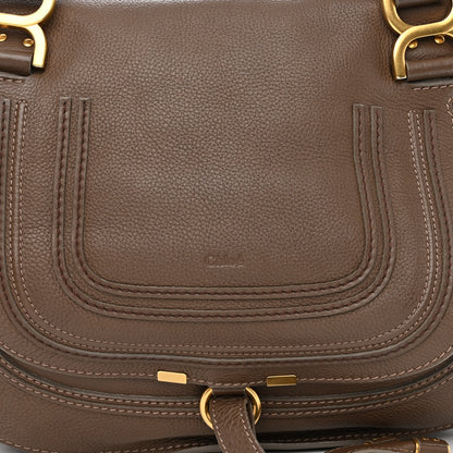 Chloe Calfskin Medium Marcie Satchel Brown Seed 8 of 10