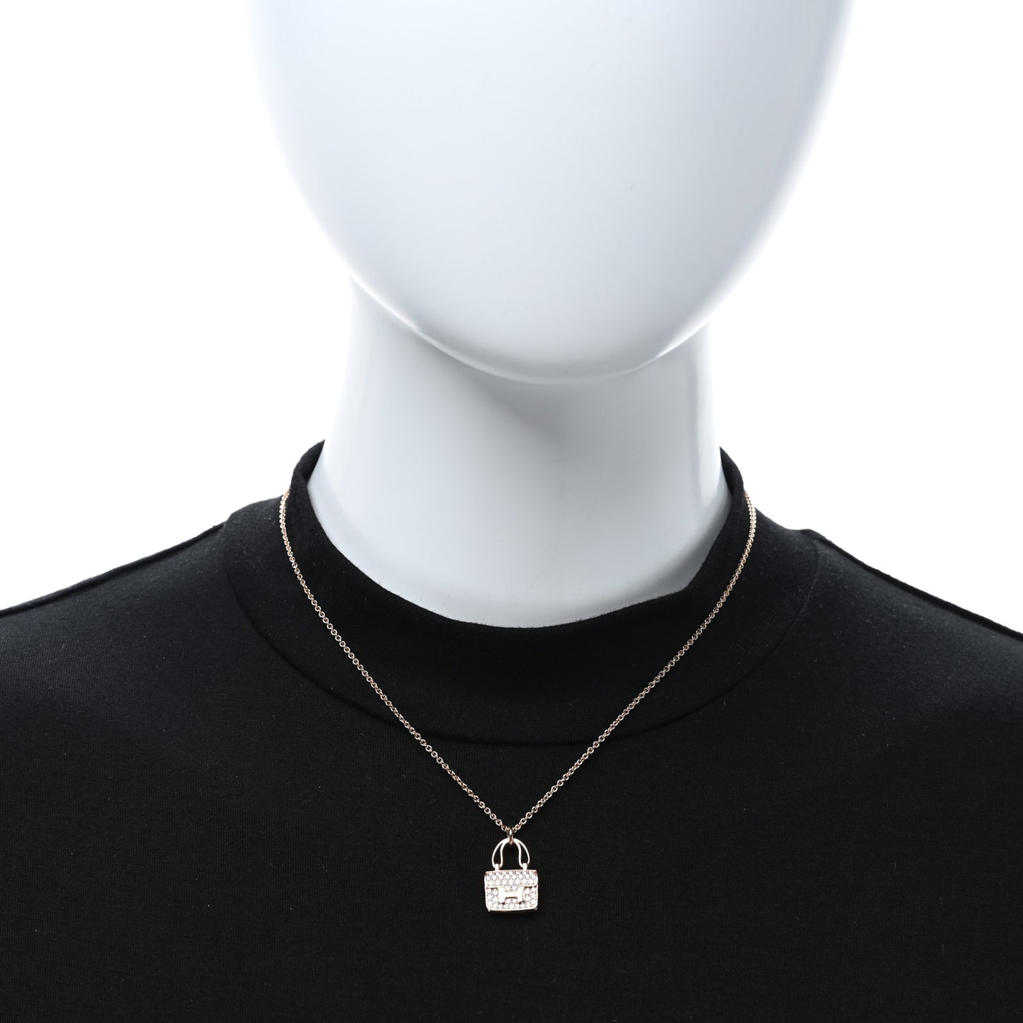 18K Rose Gold Diamond Constance Amulettes Pendant Necklace