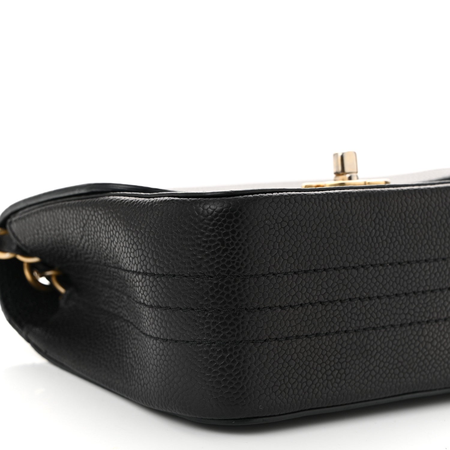 Chanel Grained Calfskin Mini Square Classic Pure Flap Black 9 of 11