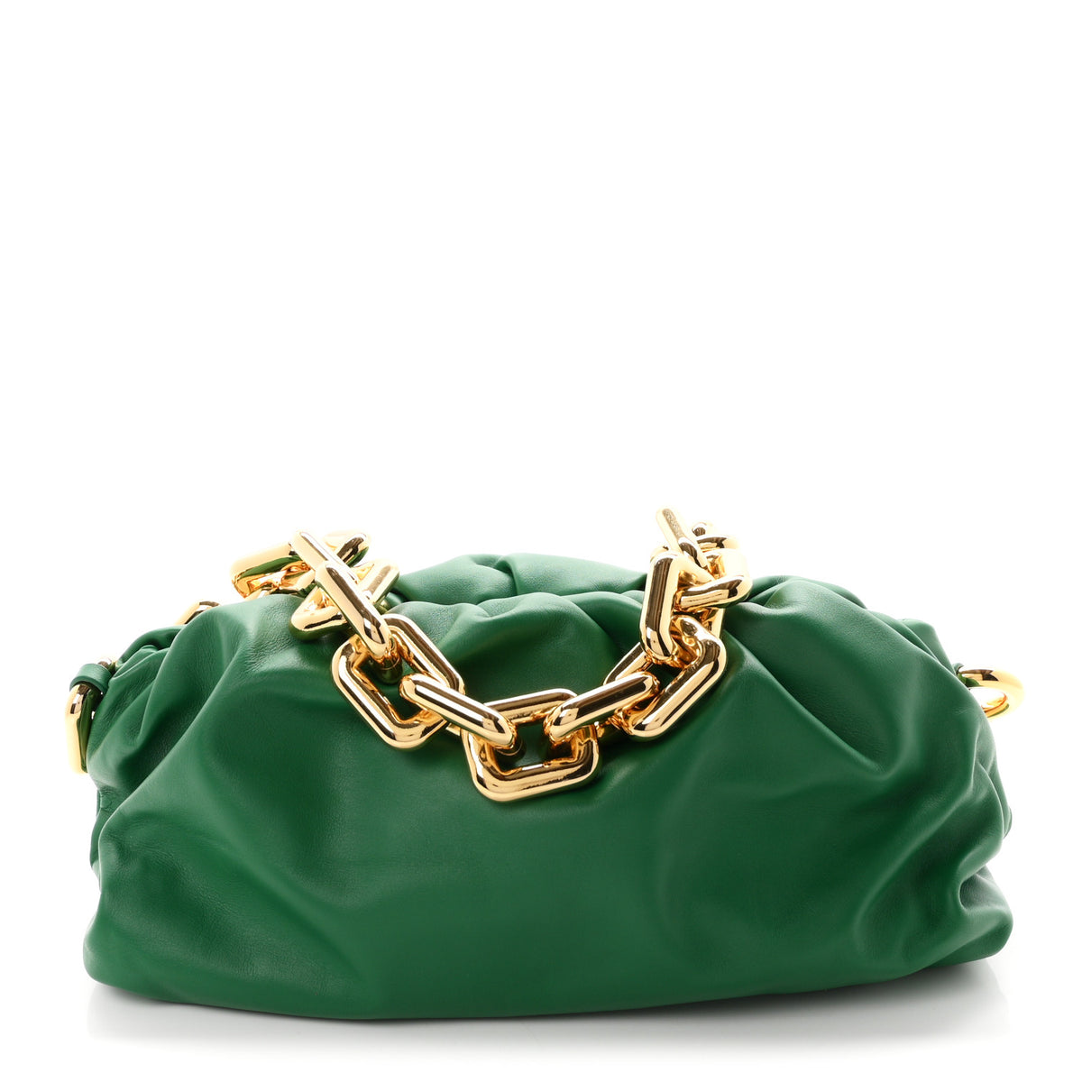 Bottega Veneta Calfskin The Pouch Chain Racing Green 1 of 10