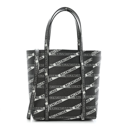 Balenciaga Coated Canvas Losange Monogram XXS Tote Black Grey 1 of 8