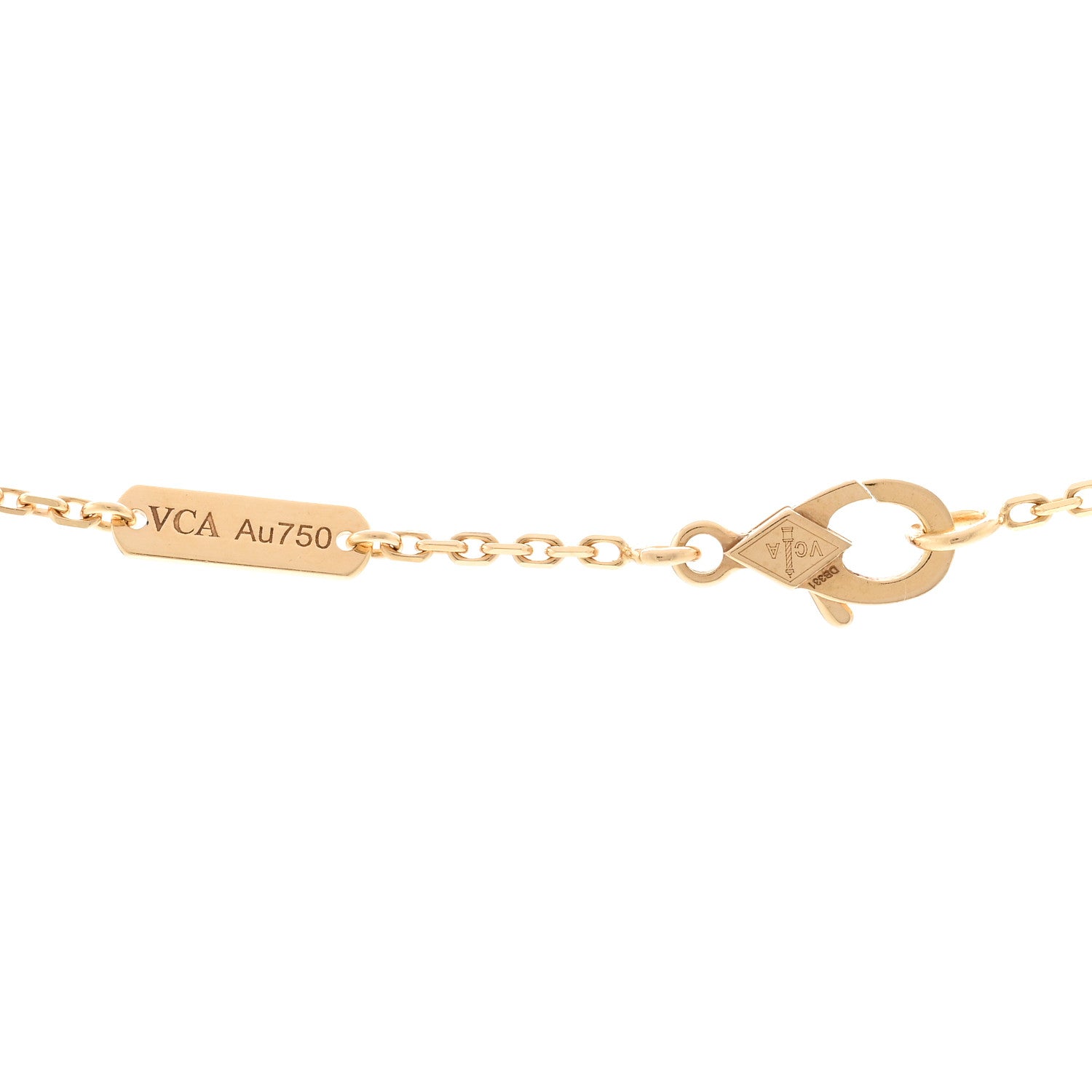 Van Cleef & Arpels 18K Yellow Gold Black Onyx Vintage Alhambra Pendant Necklace 4 of 5