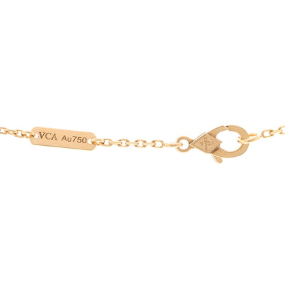 Van Cleef & Arpels 18K Yellow Gold Black Onyx Vintage Alhambra Pendant Necklace 4 of 5