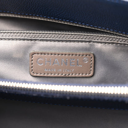 Chanel Caviar Quilted Grand Shopping Tote GST Dark Navy Blue 6 of 11