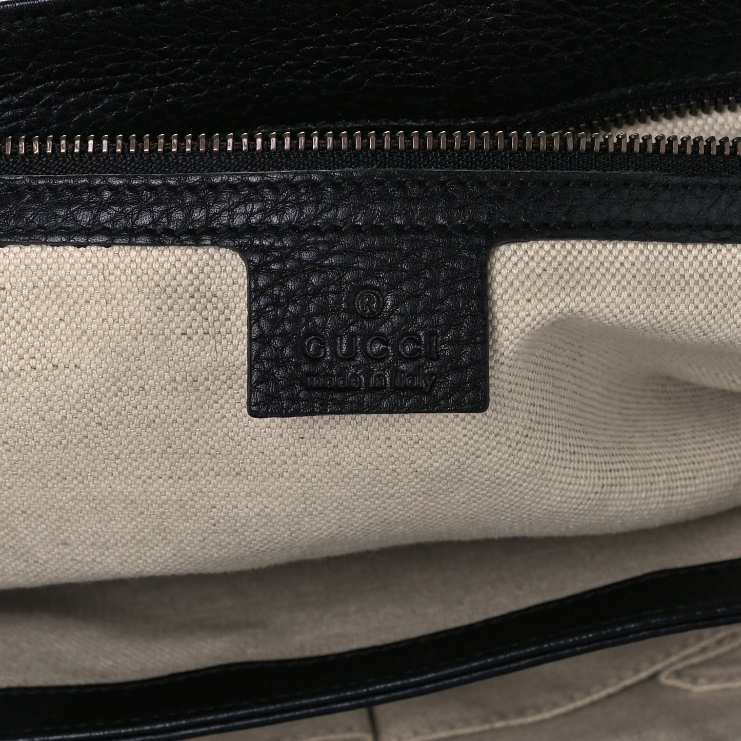 Calfskin Large GG Marmont Shoulder Bag Black