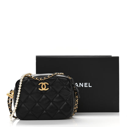 Chanel Lambskin Quilted Mini My Perfect Camera Case Black 11 of 11