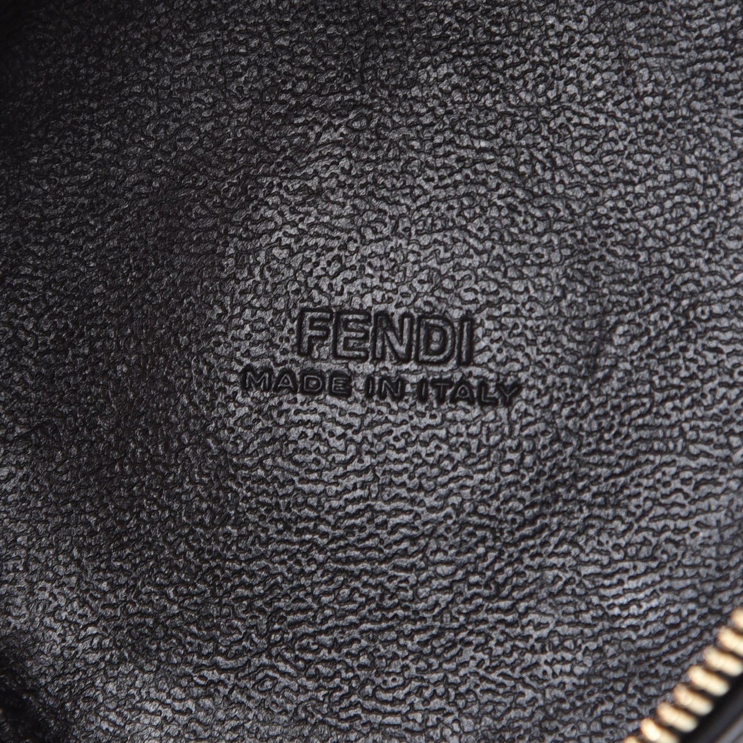 Calfskin FF 1974 Embossed Help Bag Charm Maya Black