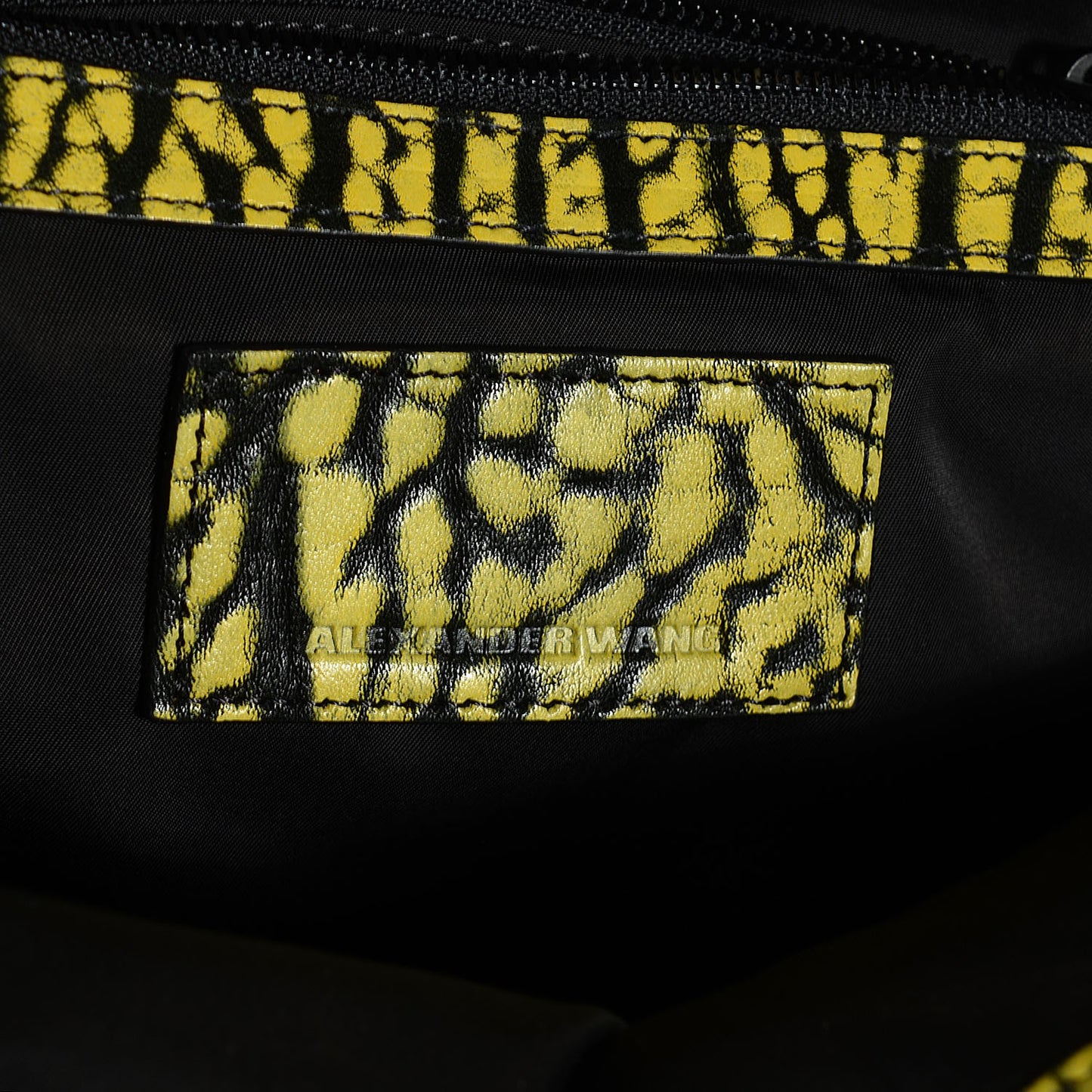 Textured Lambskin Dumbo Backpack Citron Matte Black Hardware