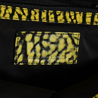Alexander Wang Textured Lambskin Dumbo Backpack Citron Matte Black Hardware 6 of 8