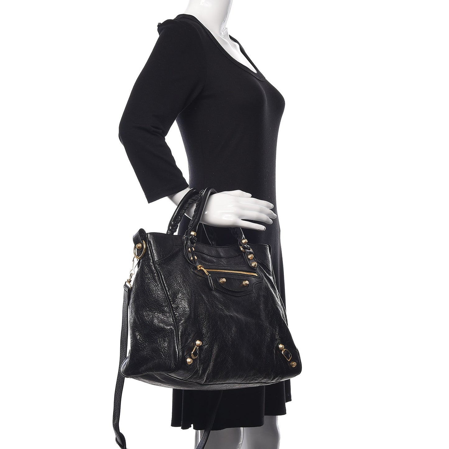 Agneau Giant 12 Gold Hardware Velo Black