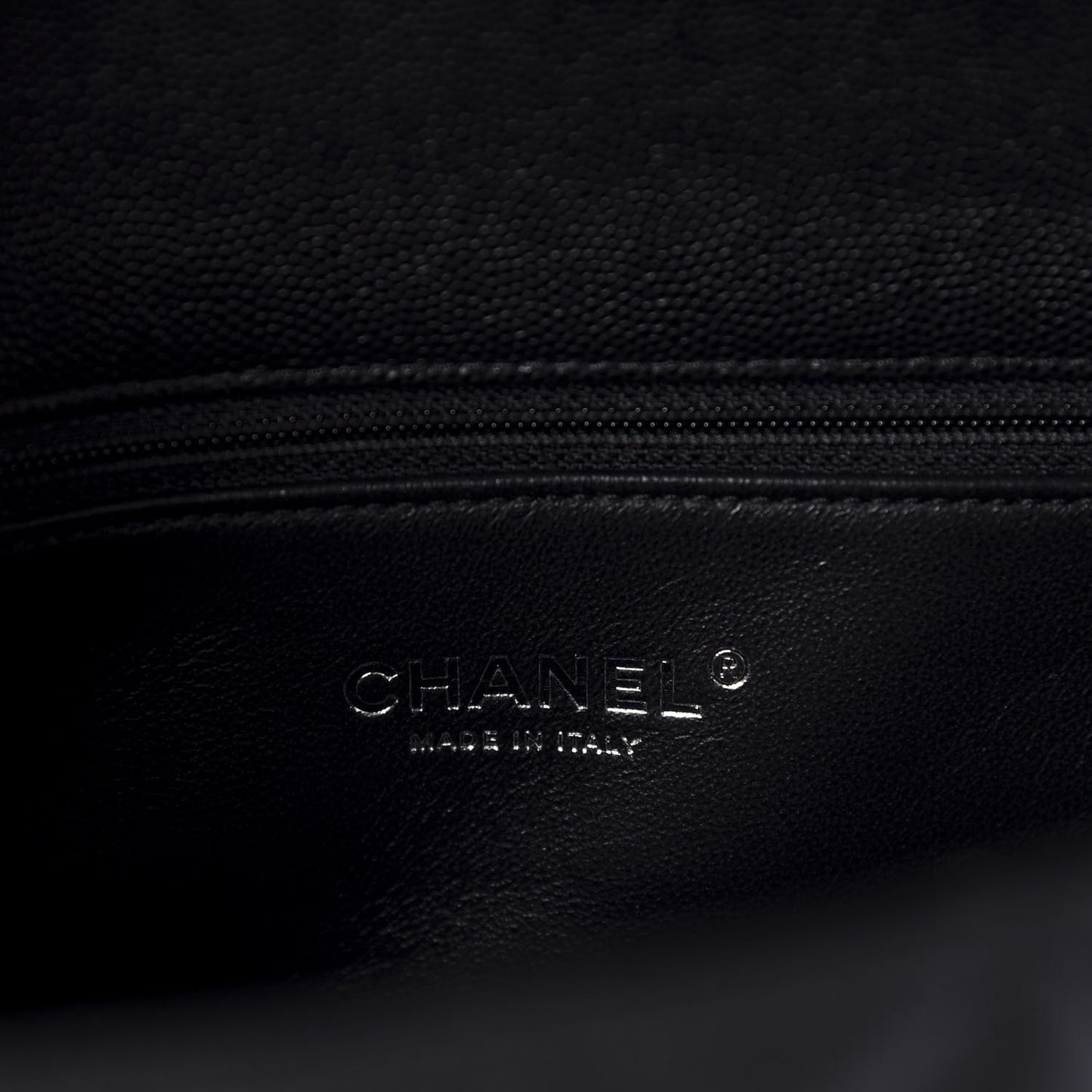 Caviar Lizard Quilted Small Coco Handle Flap Black