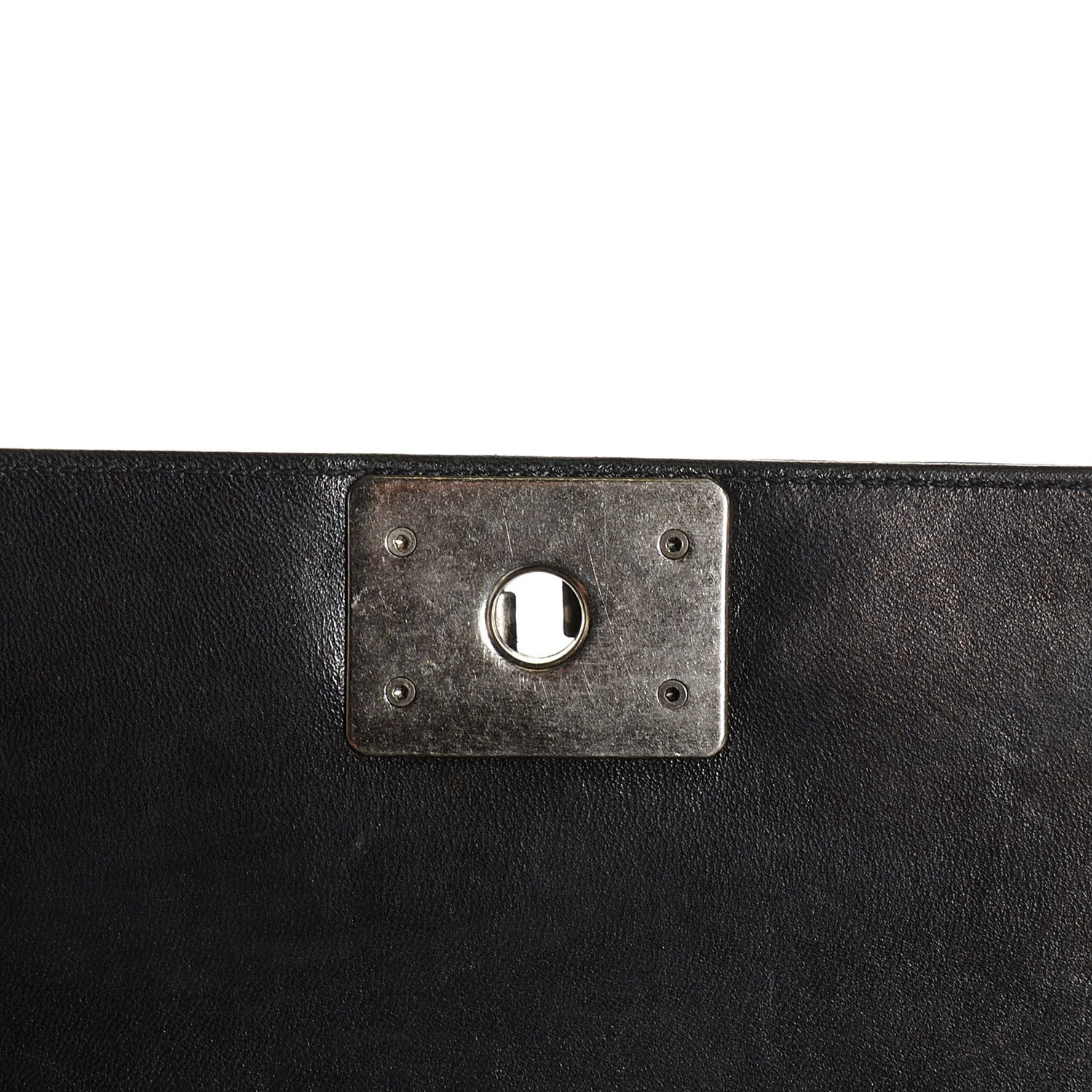 Chanel Lambskin Stitched Medium Boy Flap Black 6 of 8