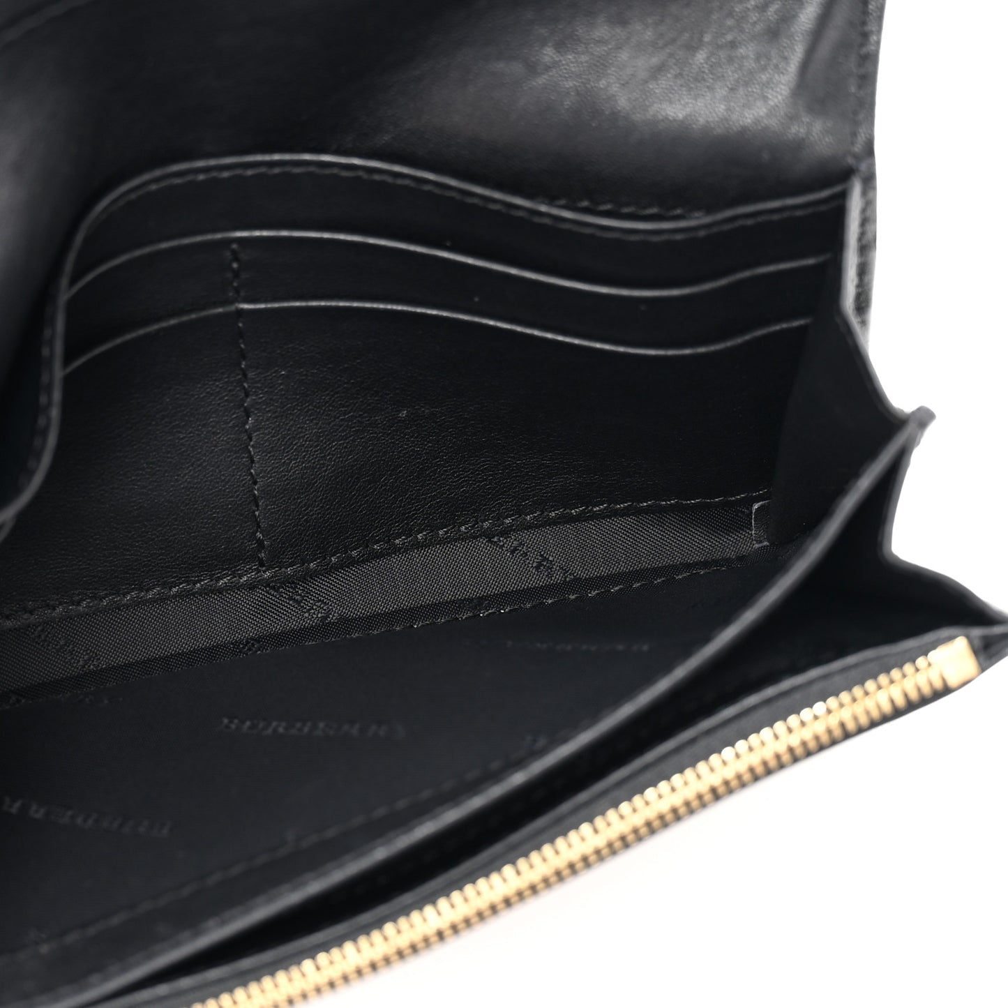 Calfskin House Check Porter Continental Wallet Black