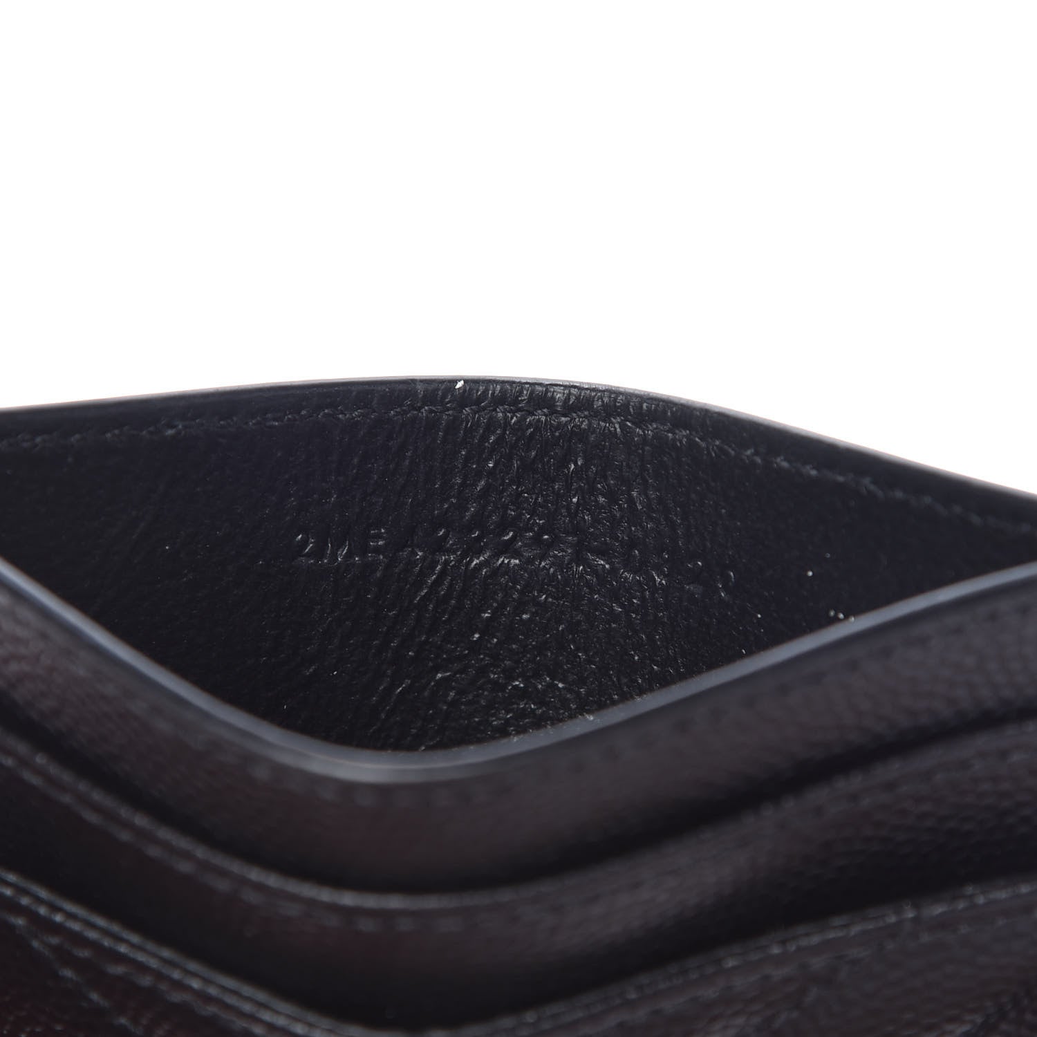 Saint Laurent Grain De Poudre Matelasse Chevron Monogram Credit Card Case Black 7 of 8