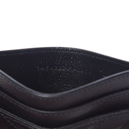 Saint Laurent Grain De Poudre Matelasse Chevron Monogram Credit Card Case Black 7 of 8