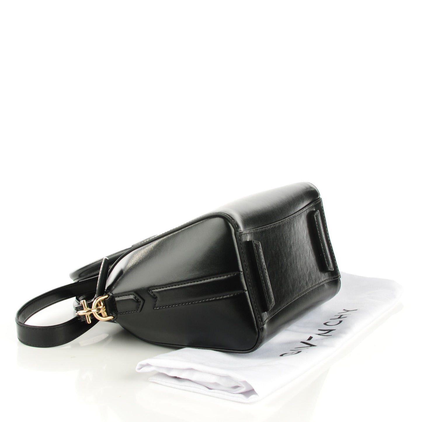 Shiny Lord Calfskin Mini Antigona Black