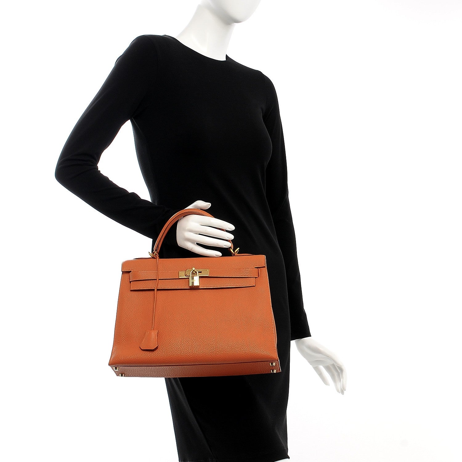 Hermes Togo Kelly Sellier 32 Potiron 3 of 12
