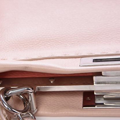 Fendi Cuoio Romano Selleria Bi-Color Medium Peekaboo Iconic Satchel Rosa Plaster Pesca 20 of 45