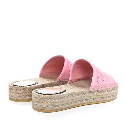 Gucci Canvas Interlocking G Damita Espadrille Sandals 38.5 Wild Rose 4 of 8