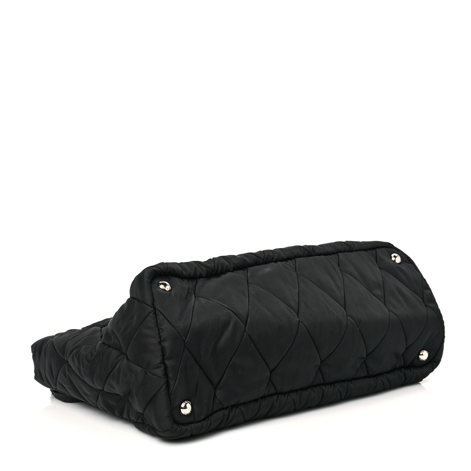 Prada Tessuto Nylon Quilted Shopping Tote Black 4 of 10