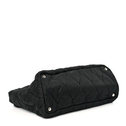 Prada Tessuto Nylon Quilted Shopping Tote Black 4 of 10