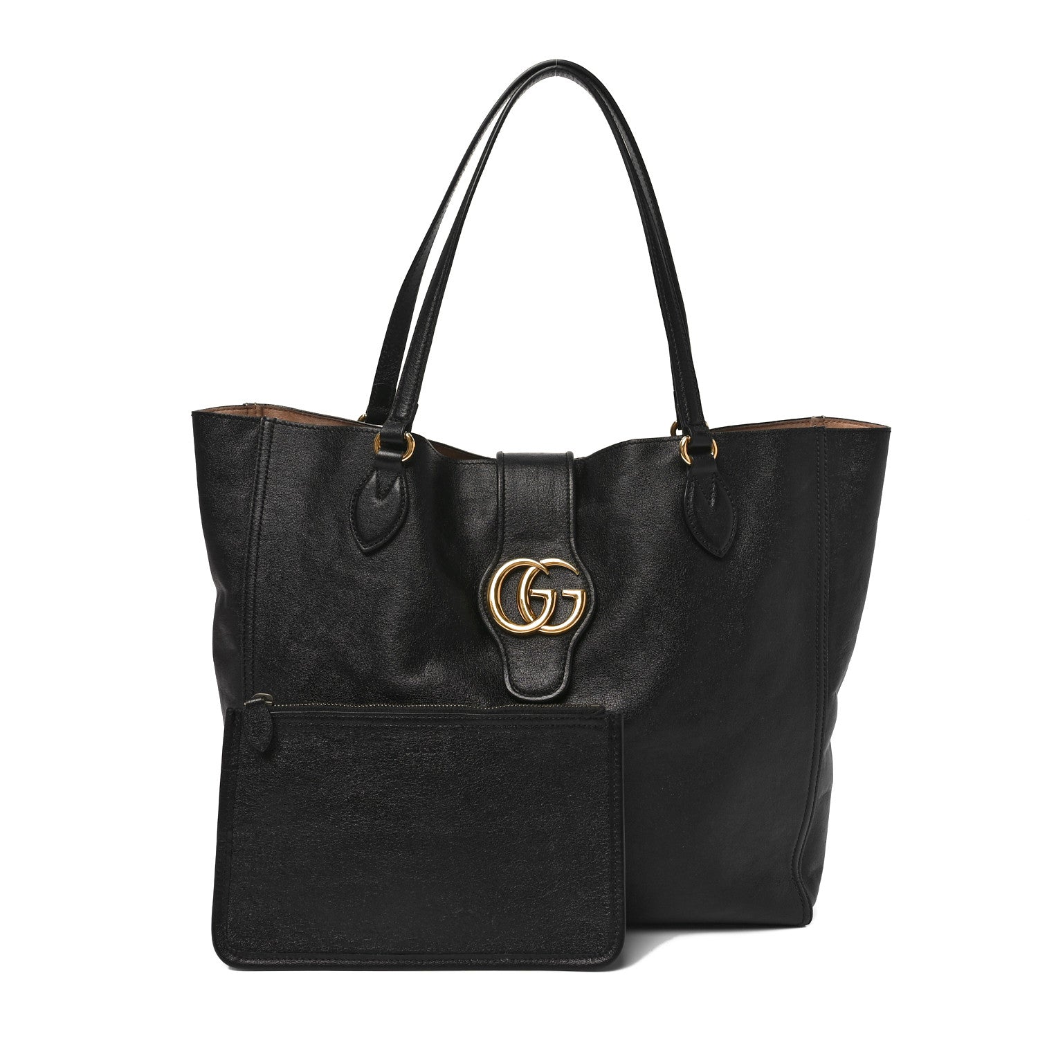 Gucci New Sakai Calfskin Lux Medium Dahlia Tote Black 1794548