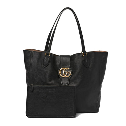 Gucci New Sakai Calfskin Lux Medium Dahlia Tote Black 3 of 12