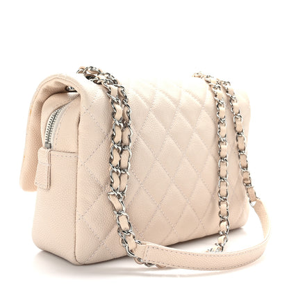Chanel Caviar Quilted Medium Casual Journey Flap Light Beige 3 of 10