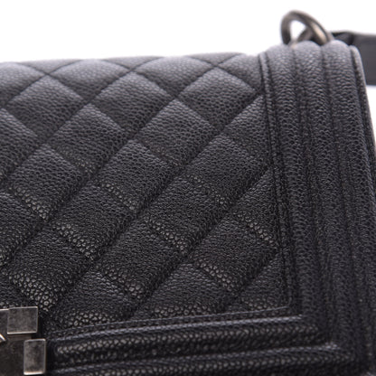 Chanel Caviar Quilted Medium Boy Flap Black 11 of 15