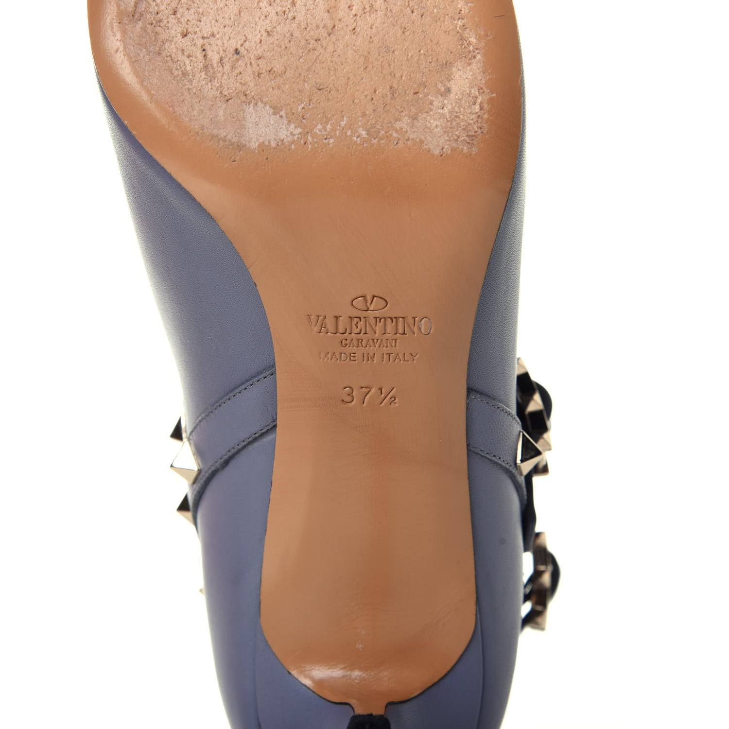 Valentino Garavani Calfskin Rockstud Double Buckle 65mm Ankle Boots 37.5 London Stone 6 of 9
