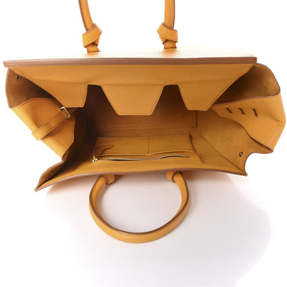 Celine Crisped Calfskin Small Tie Knot Tote Saffron 6 of 12