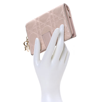 Christian Dior Lambskin Cannage Lady Dior Eden Wallet Light Pink 2 of 9