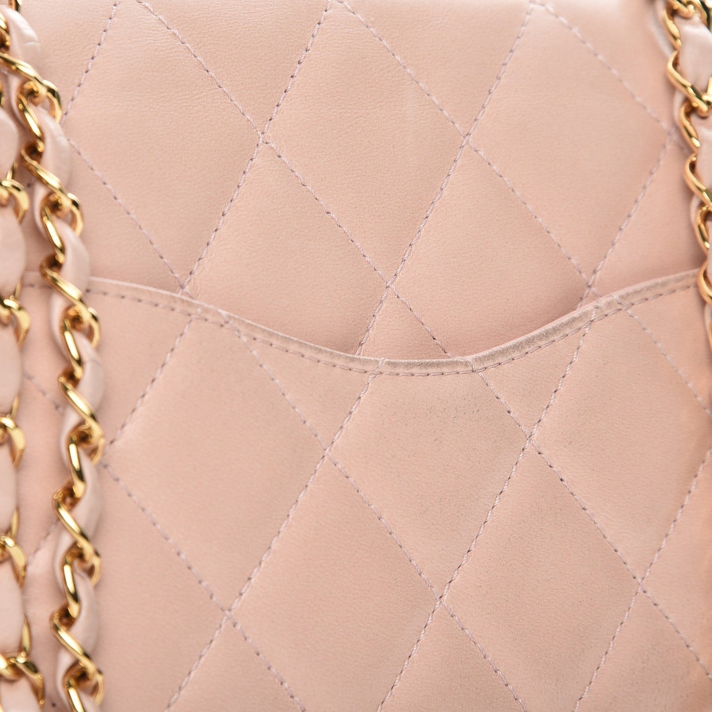 Lambskin Quilted Medium Single Flap Pink