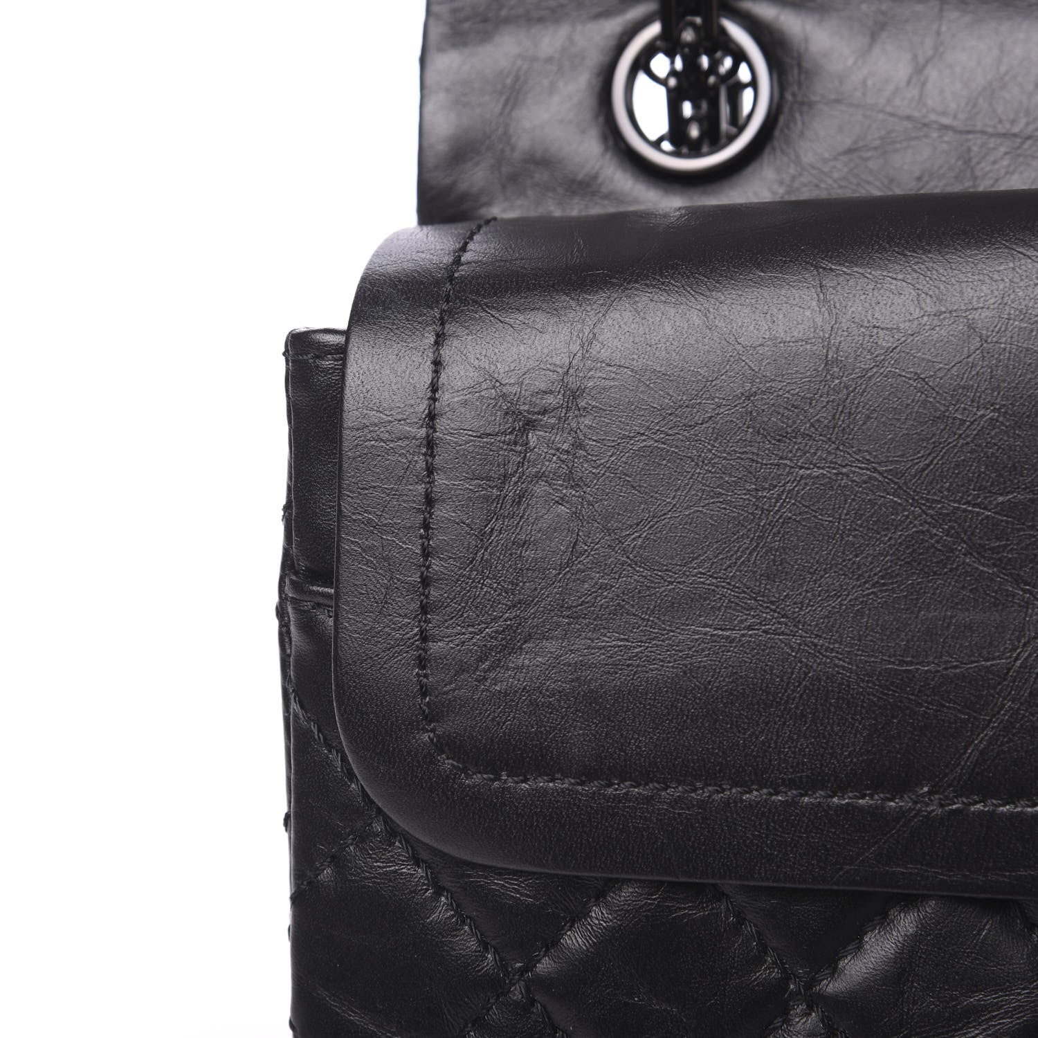 Chanel Aged Calfskin Quilted 2.55 Reissue 225 Flap So Black 9 of 10
