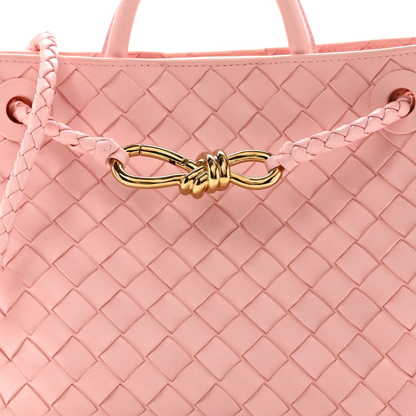 Nappa Intrecciato Small Andiamo Shoulder Bag Blush